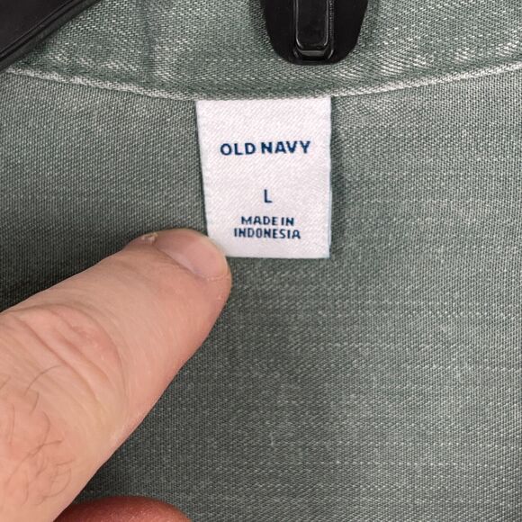 Old Navy Shirt Womens Extra Small green Relaxed‎ Long-Sleeve Cottagecore Minimal - Picture 4 of 9